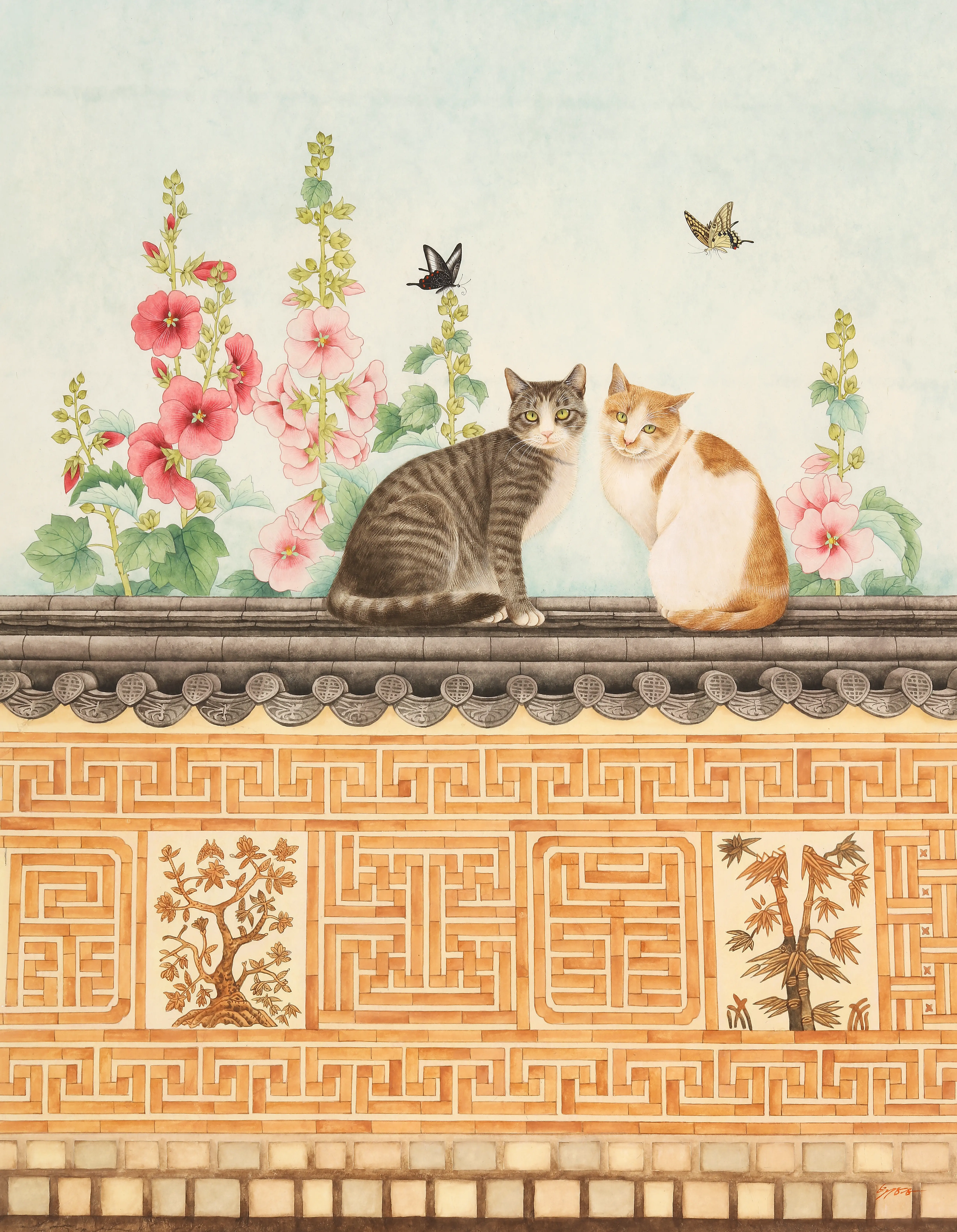 돌담 위의 어느날