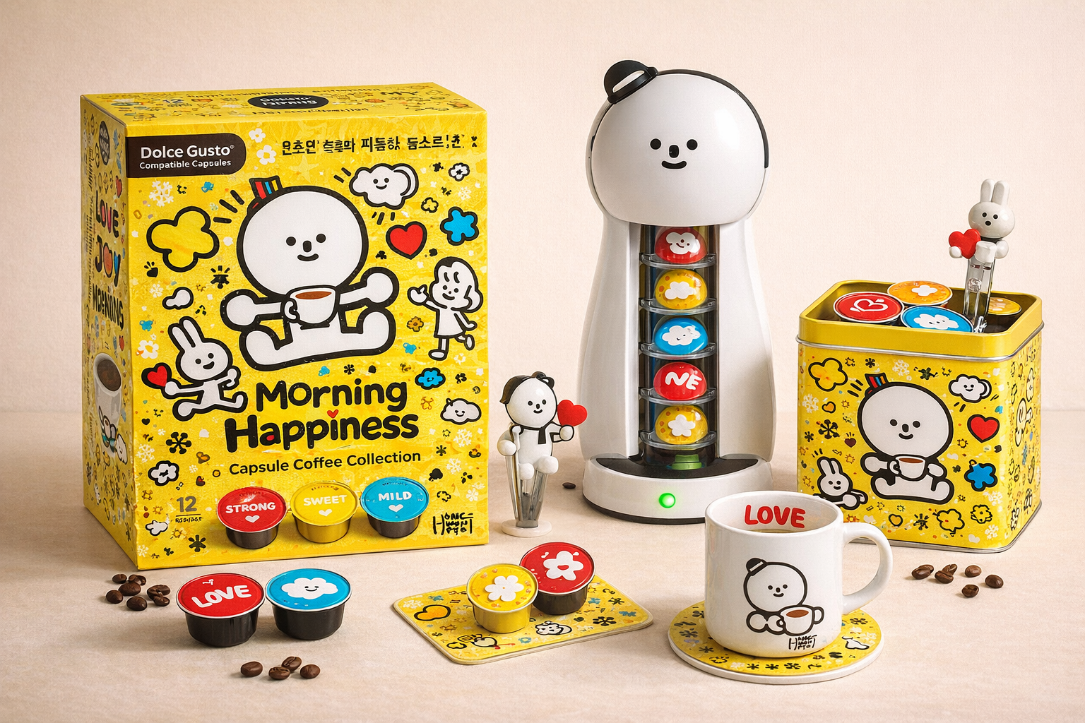 [홈카페 - 라이프스타일] ‘Happy Morning’ 커피캡슐 패키지 & 홈카페 에디션