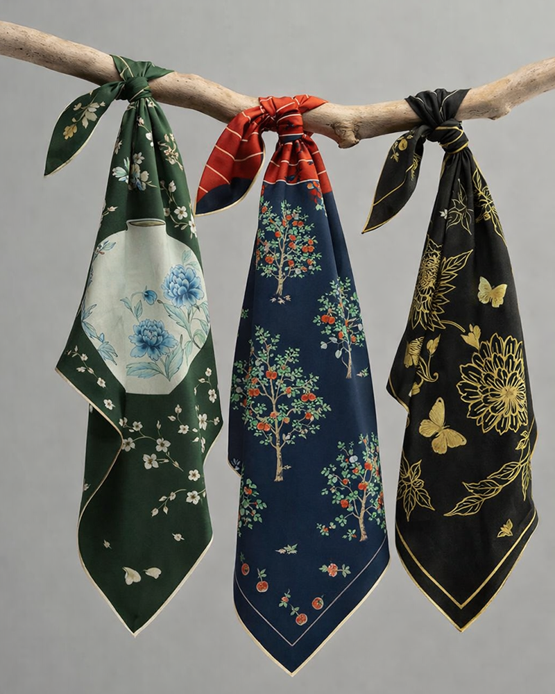 [패션 - 실크 스카프 & 트윌리] ‘민화의 정원’ 아트 컬렉션